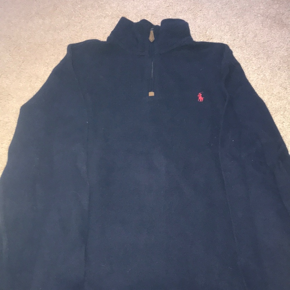 Men’s POLO Medium 1/3 Zip Up Sweater (Navy)